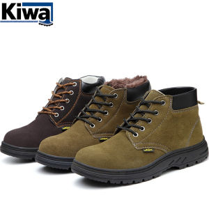 รองเท้าเซฟตี้ รองเท้าเซฟตี้ รองเท้าหัวเหล็กผู้ชาย สไตล์โฟร์ซีซั่น พลัสกำมะหยี่ ทนความร้อน ป้องกันการชน กันการเจาะ ทันสมัย น้ำหนักเบา คุณภาพสูงสำเร็จรูป