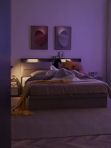 Bed Frame High  Storage Bed Double Super Single Bed King/ Queen Bed Nordic Modern Simple Multi-Functional Home Bedroom