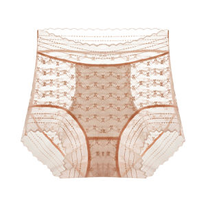 High Waist Lace Side Tummy Control Panties Comfort Hip Lifter Shaping Underwear Breathable Seamless Pants Women