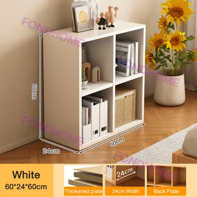 Wooden Bookshelf With Door Bookshelf Divided Storage Cabinet Display Shelf Organizer Multifunctional bookcase Modern