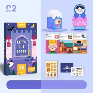 Mideer Lets Cut Paper 03 Cấp Độ - Đồ Chơi Thủ Công Cắt Giấy Tạo Hình Sáng Tạo Cho Bé 2 3 4 5 Tuổi