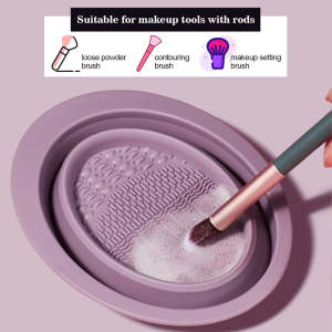 Silicone Makeup Brush Cleaner Sponge Remover Color Eye Shadow Foundation Brush Cleaning Colorful Scrubber Box Tools