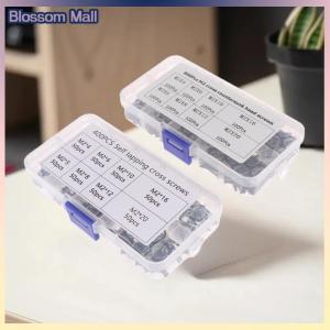 [Blossom] 400 800ชิ้น ชุดสกรูยึดตัวเองสีดำ M2 1ชุดสกรูล็อคและสกรูไม้