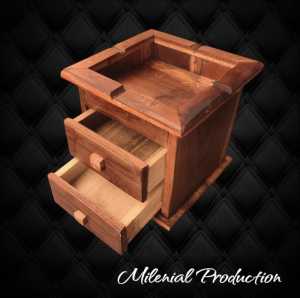 Asbak kayu jati model laci susun 2 | asbak kantor | asbak unik full kayu jati