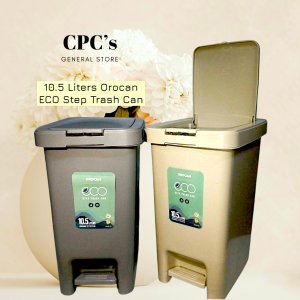 10.5 Liters Orocan Eco Step Trash Can/Plastic Pedal Trashcan/Garbage Can/Trash Bin/Dust Bin/Waste Disposal/Recycle Bin/Basurahan/Step On Containers/Recycling Bin