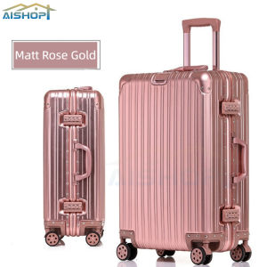 [SG Seller]All-Aluminum Magnesium Alloy Trolley Case Business Luggage Metal Password Hard-Side Suitcase  with TSA Lock