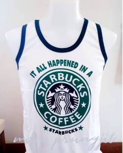 เสื้อกล้าม สกรีนลายสตาร์บัคส์