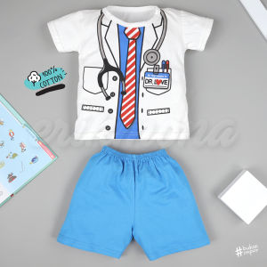 Setelan Anak Bayi Cowo Cewe 1Y 2Y 3Y Dokter Lucu Murah