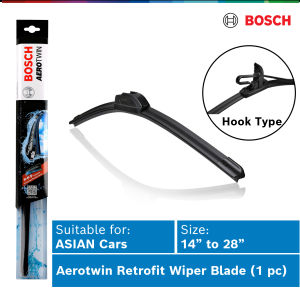 Bosch Aerotwin U-Hook / J-Hook Retrofit Windshield Wiper Blade for Asian Cars