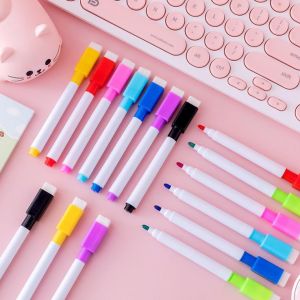 Spidol Wipe Clean dengan Penghapus / Spidol Mini Warna Warni Papan Tulis White Board Bisa Dihapus / Spidol Kecil  Activity Book Erasable