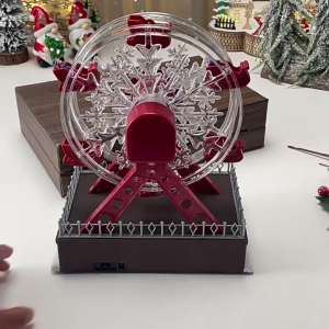 Christmas Rotating LED Light Up Ferris Wheel Music Box With Clear Sound USB Cable For Holiday Party Decoration