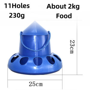 Automatic Poultry Feeder Splash Proof Spill Proof Thicken Plastic Multiple Holes Suitable For Chicken Pigeon Quail Budgie Cockatiel Birds Dispenser