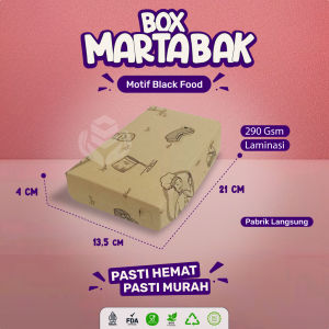 Box Martabak Laminasi Tidak Perlu Pakai Alas (Isi 20 Pcs-B40K2)