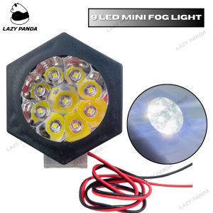 UNIVERSAL 9 LED BEADS MINI FOG LIGHT LAMP FOR MOTORCYCLE MOTORCYCLE LIGHTINGS [LAZY PANDA]