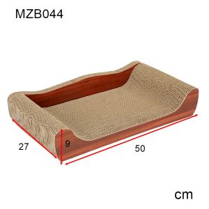 TRENY Oval Cat Scratcher Corrugated Paper Scratching Board Bowl Bed Tempat Tidur Mainan Papan Gorek Kucing Mangkok Tahan lama
