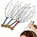 Octopus Head Massager Scalp Scratcher Head Scratcher Tingler Massage Scalp Stress Relax, Scalp Massager Hair Growth and Body Deep Relaxation. 
