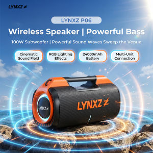LYNXZ Pro Bluetooth Speaker Portable Waterproof DropProof Outdoor Subwoofer Up to 22H Playtime Suitable For Family Party