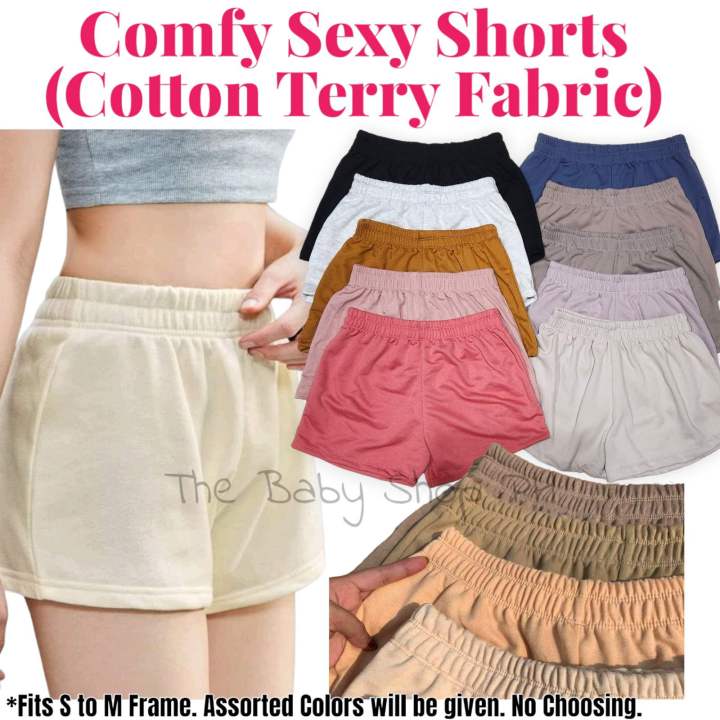 *Quality Cotton Terry* Comfy Sexy Sweat Shorts for Women Plain Booty Shorts  (Super Ganda Comfy) | Lazada PH