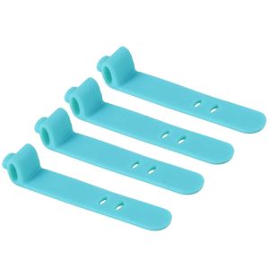 [FREESHIP] Set 4 Dây Silicon Buộc Giữ Tai Nghe Cáp Sạc - Dây Quấn Đai Cố Định Dây Điện Nhiều Màu Tiện Lợi