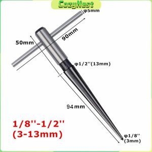 C.N. Metal Taper Hole Reamer 3*13mm 3-13mm(1/8-1/2) 5*16mm T Handle Hand Metal Reamer