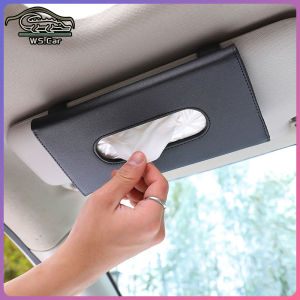 Tissue Holder Tempat Tissue Mobil Model Jepit Warna Hitam - Black Car Tissue Box Sun Visor Seat Back