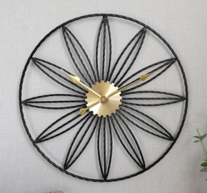 Minimalist Nordic Luxury Large Wall Clock - Decorative Silent Quartz Clock for Living Room Bedroom or Office Elegant Metal Art Home Decor 60*60cm