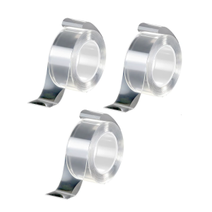 3Pcs Removable Strong Adhesive Strips Clear Double Sided Adhesive Tape For Wall Decorations Cables management Enduring