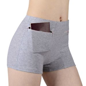 1*Safety Short Pants With Zipper Pocket Under Skirts For Women Boyshorts Panties Big Size Female Safety Anti Chafing Underwear