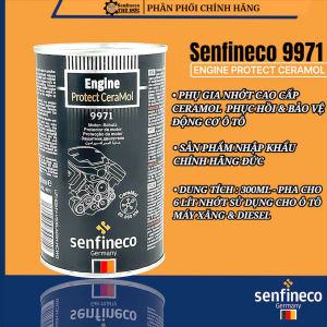 Senfineco 9971 Phụ Gia Nhớt Ô TÔ Cao Cấp Phủ Gốm Khôi Phục & Bảo Vệ Động Cơ Ceramol - Engine Protector Ceramol [300ml]
