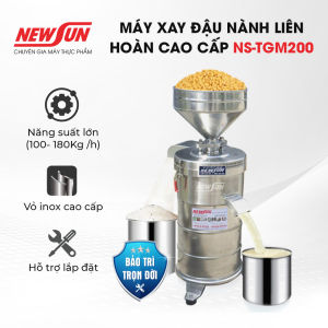 Máy xay đậu nành liên hoàn cao cấp NS-TGM200 NEWSUN Công suất 5000w(180kg/h) bảo hành chính hãng 12 tháng