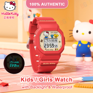 (42mm)100% Authentic Sanrio Hello Kitty Watch for Kids Girls Waterproof Watches with Backlight Digital Watch for Kids Boys Children Wristwatch Shockproof hellokitty Birthday Gift Cinnamoroll Christmas Gifts 8611