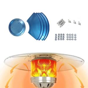 Heavy Duty Heat Resistant Heater Reflector Cover Aluminum 5 Panel Heat Distribution for Commercial Outdoor Use