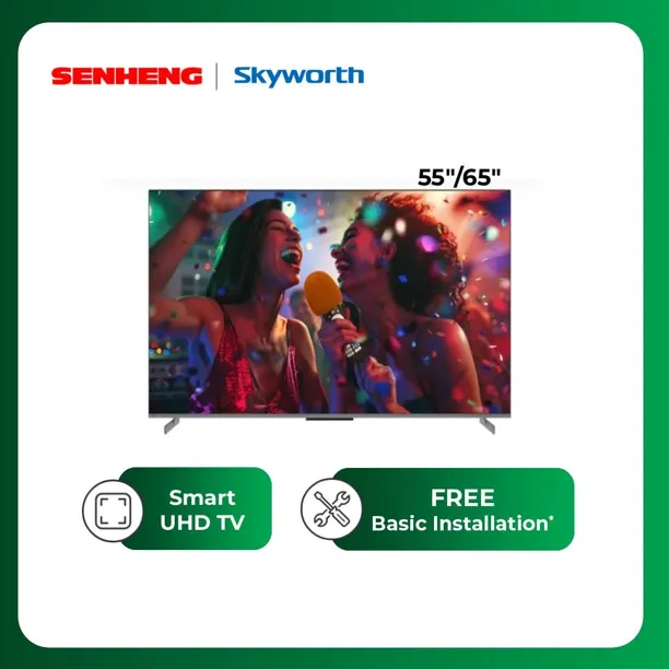 SKYWORTH 55"/65" Premium AI Karaoke QLED Google TV 55Q8500G/65Q8500G | Chameleon Extreme™ 3.0 | Matte Screen Pro | Eye Care