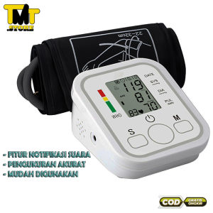 Tensi Darah Digital Otomatis Alat Pengukur Tekanan Darah Electronic Sphygmomanometer Dengan Notifikasi Suara