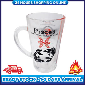 Zodiac Glass Mug -Pisces 1pc