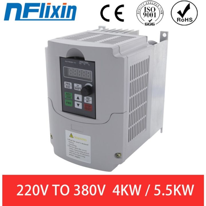 Original Frequency Converter Vfd Boost Converter 4kw 5 5kw Single Phase 220v Input And Three