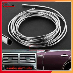 Nẹp viền chữ U mạ Crom trang trí ô tô cuộn dài 13m màu Bạc- hàng lại 1
