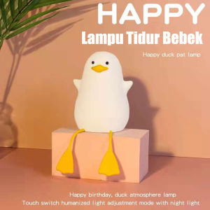 Lampu tidur bentuk bebek lampu malam led silicone model bebek phone holder