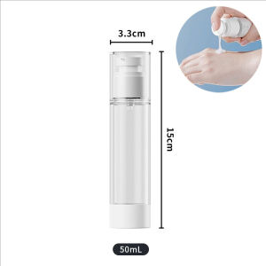 YESPERY 30/50ML Travel Clear Pump Bottle Refillable Vacuum Dispenser Fine Spray Bottle Lotion Container Makeup Bottles