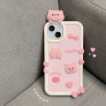 CrashStar 3D Cute Pink Pig Thick Silicone Soft Shockproof Case For iPhone 15 14 13 12 11 Pro Max XS XR X 8 7 Plus + SE 2020 Cartoon Anti-fall Phone Casing Cover Shell Hot Sale. 