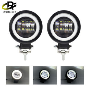 Thanh Đèn Led Làm Việc 5 Inch Đèn Pha Trắng 6000K Cho Xe Hơi 4X4 Xe Tải Địa Hình ATV 12V 24V Đèn Led Mắt Thiên Thần Lái Xe