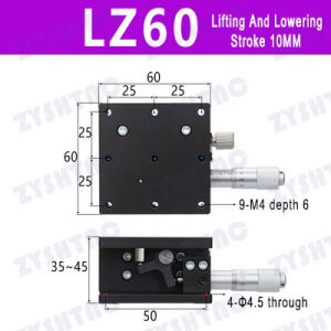 Z Axis Optical Displacement Platform High Fine Tuning Platform Height Adjustable Sliding Lifts Stage LZ40/60/80/90/100/120/125