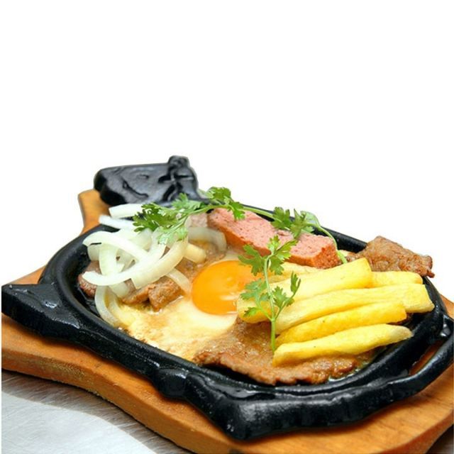 Chảo gang bò bít tết 28cm, Chảo Gang Bò Né, Chảo gang làm bít tết chiên cơm kiểu Hàn Quốc, Chảo Gang Chống Dính Cao Cấp Làm Bò Bít Tết,