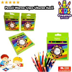Crayon Pensil Warna 12 pcs Ukuran Kecil / Collor Pencil Paper Box Classic / B B