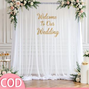 Tulle Backdrop Curtain Wedding Party Drape Gauze Curtain Birthday Arch Stage Photography Background DIY Decoration Textiles