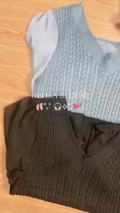 IOS SHOP DELISA BLOUSE KNIT WANITA KOREAN STYLE OOTD KEKINIAN