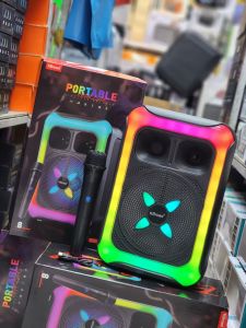 ลำโพงบลูทูธ ดอกลำโพง8นิ้ว แถมไมค์ลอย KTS-2452 ปรับไฟ/เสียงได้ 12W เชื่อม2เครื่องได้ รองรับAUX TF USB เสียงดีเบสแน่น Bluetooth Speaker