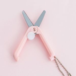 INS Morandi Mini Portable Scissors Student Creative Retractable Foldable Small Scissors