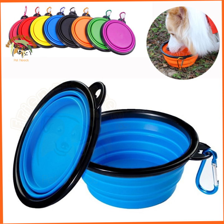 Silicon Travel Dog Bowl Foldable Bowl Pet Dog Cat Food water feeder ...