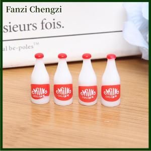 Fanzi 4Pcs 1/12 Dollhouse Miniature Milk Model Dolls House Kitchen Accessories Toy